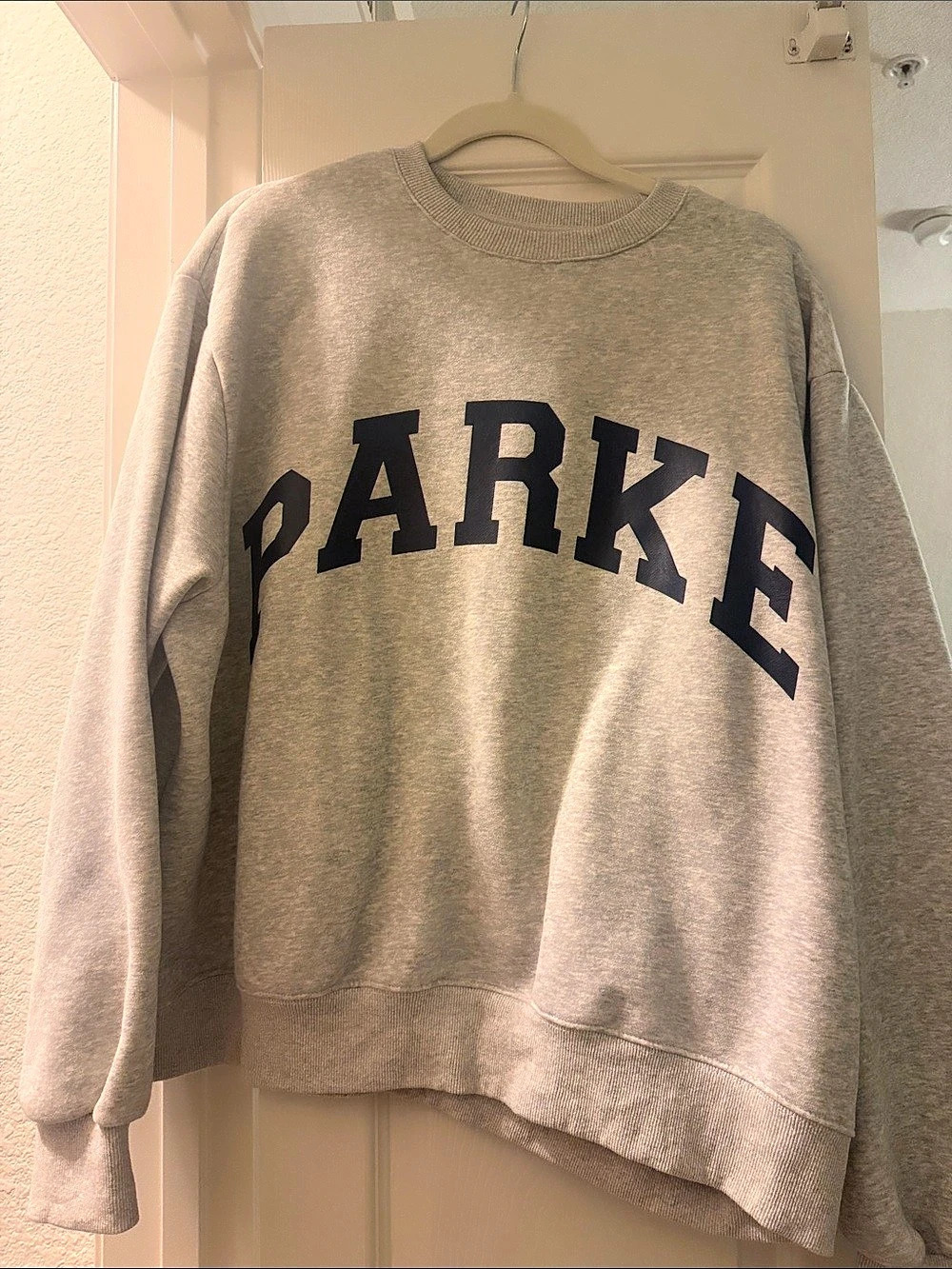PARKE OG Varsity Mockneck Gray L/XL Sweatshirt